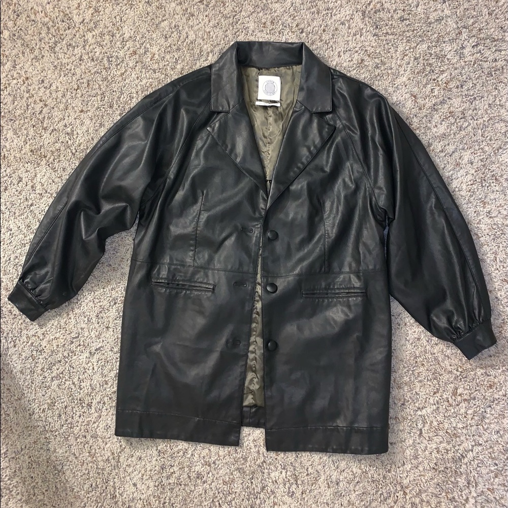 Urban Outfitters oversized faux leather jacket